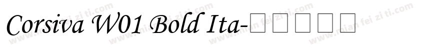 Corsiva W01 Bold Ita字体转换